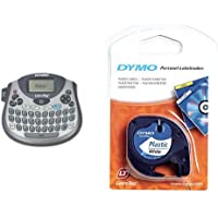 DYMO - Pack impresora de etiquetas LetraTag LT-100T + Cinta de plástico- negro sobre blanco